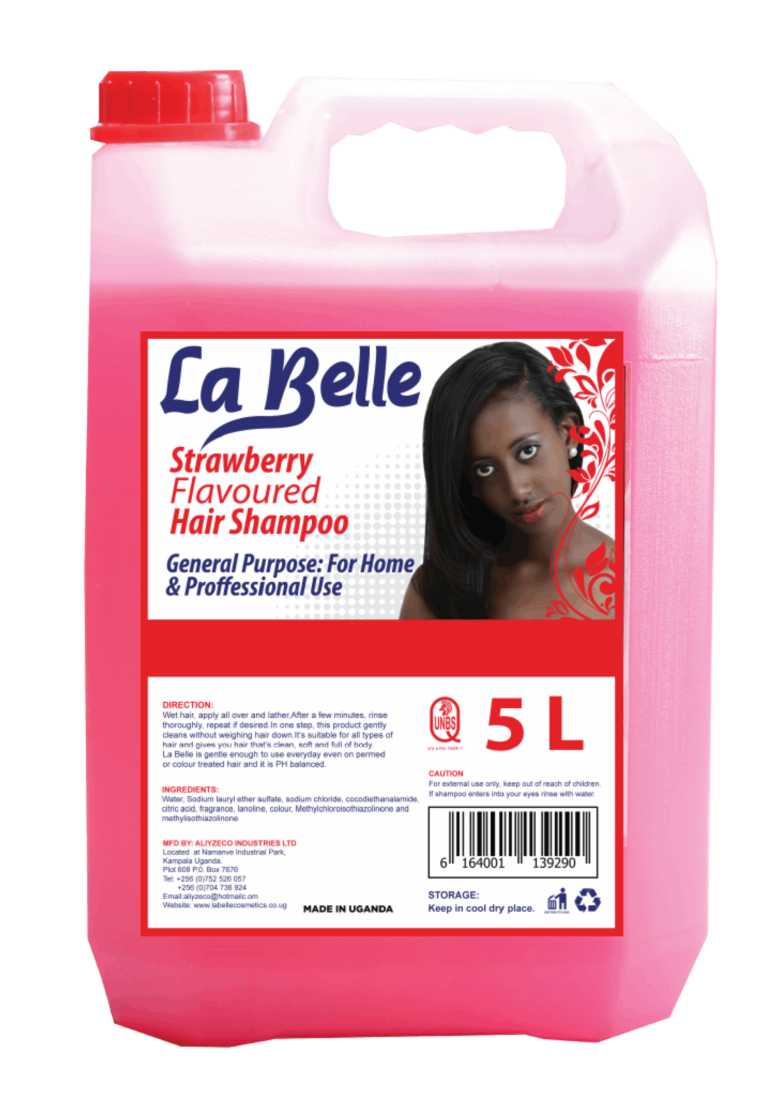 Strawberry flavoured hair shampoo